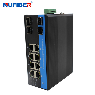 Gehandhabter industrieller SFP-Ethernet-Schalter SFP zu 8 10/100/1000M UTP Hafen-Netz NETZ